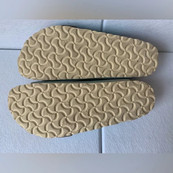 Women’s Birkenstock Arizona Washed Metallic Aqua Sandals Shoes 38 - Picture 4 of 4